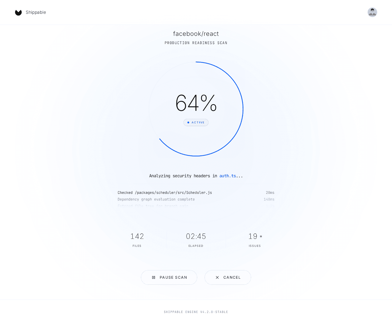 Shippable analysis results and readiness checks